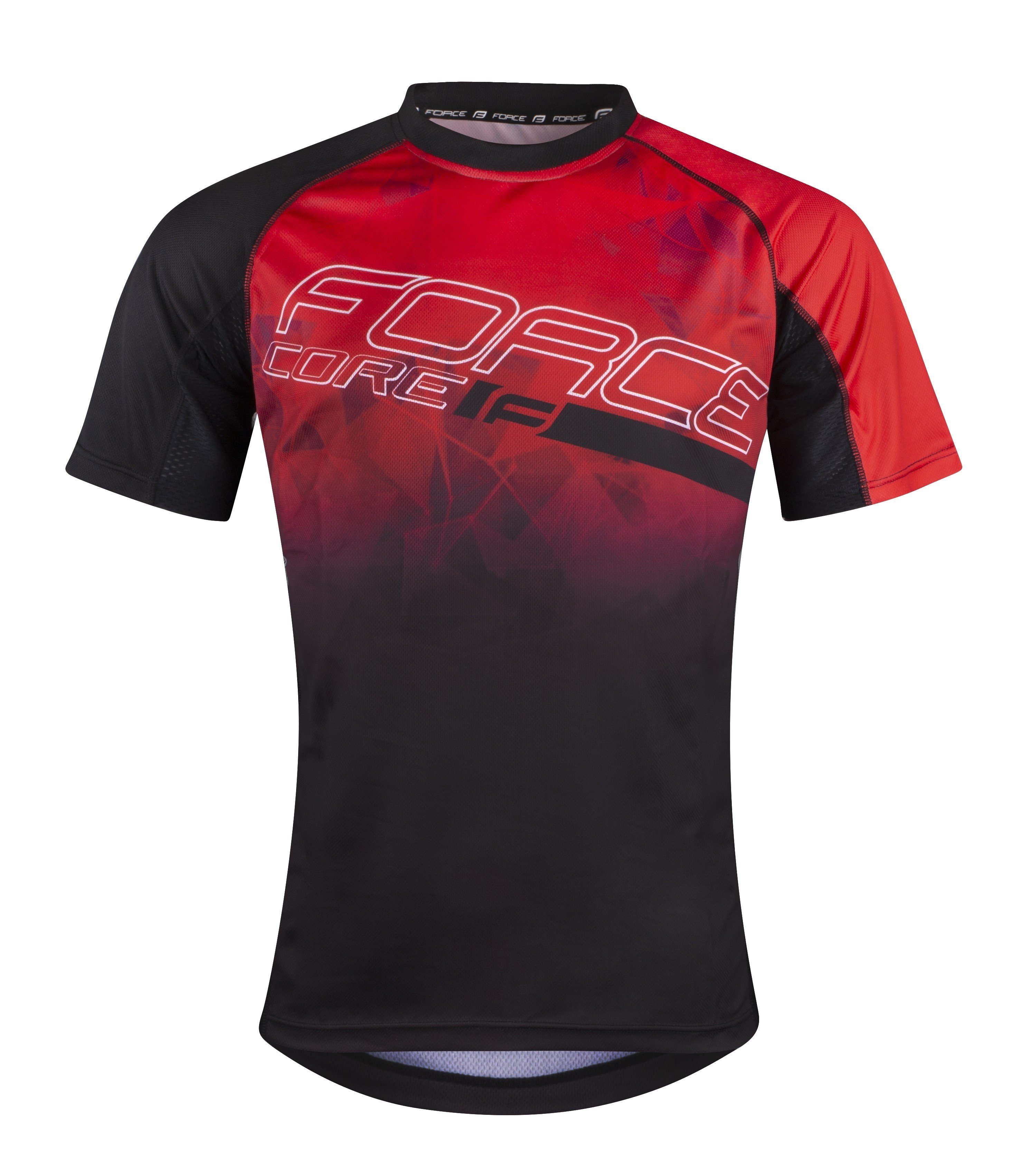 FORCE Radtrikot Jersey Trikot FORCE MTB CORE rot-schwarz