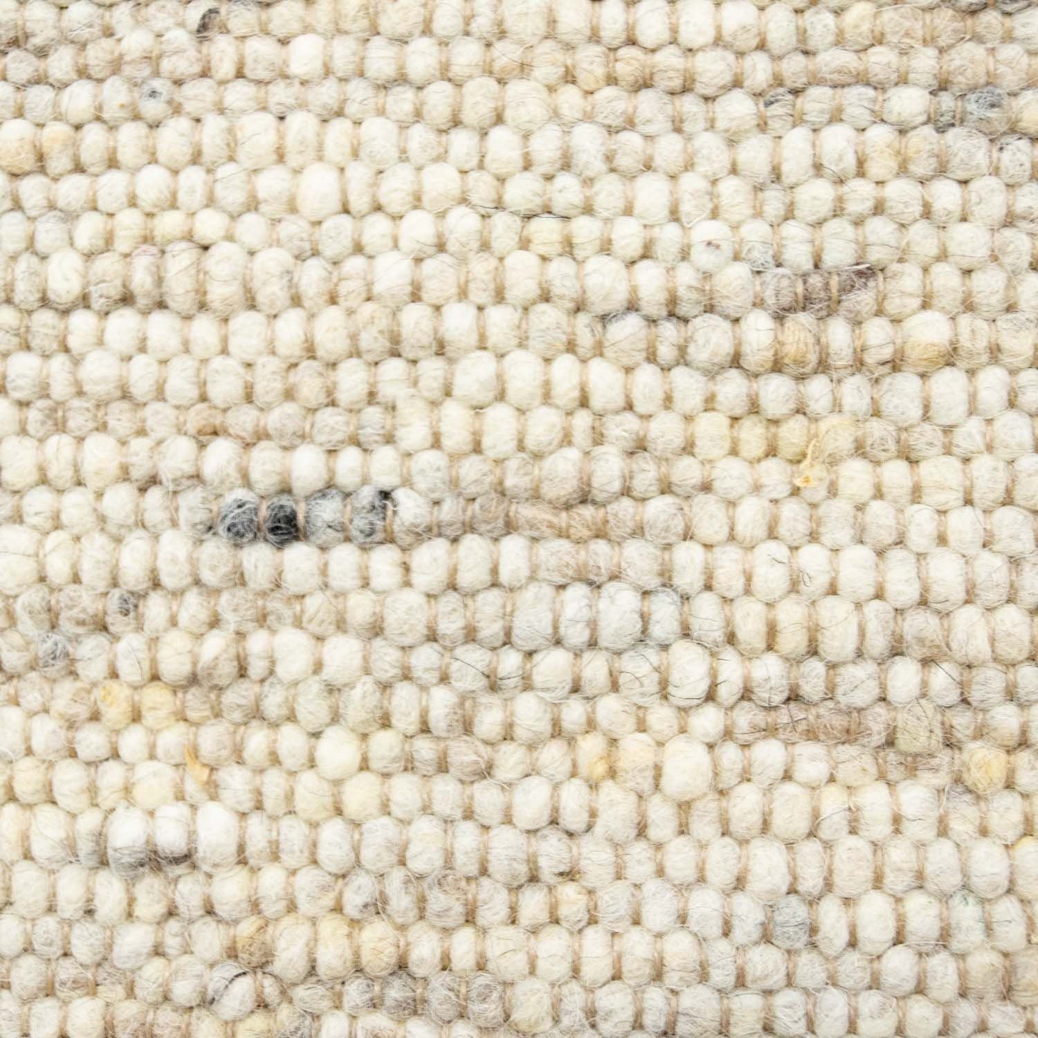 TaCa Home Wollteppich Gewalkter Handweb Woll-Teppich, rechteckig, Höhe: 13 mm, Natur Meliert - 70 x 130 cm