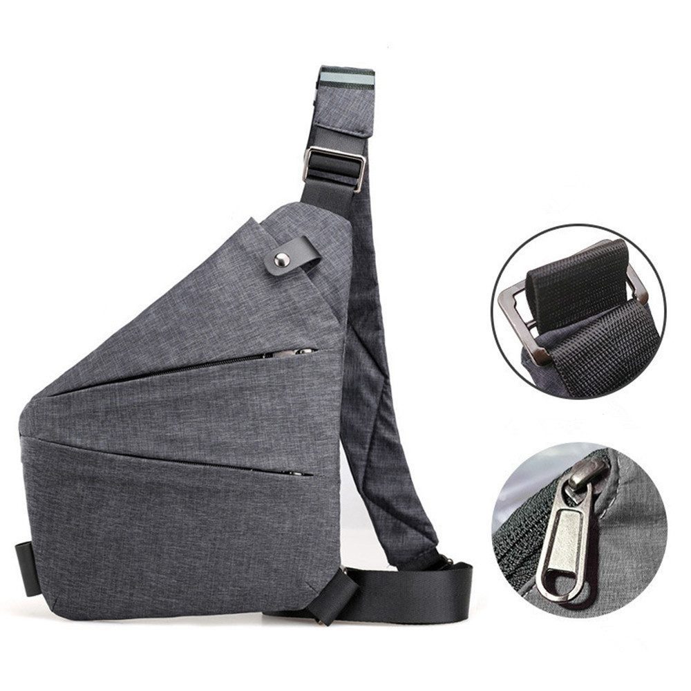 feinlux Umhängetasche Umhängetasche Reisetasche, Tasche, Umhängetasche (Packung, Bag Brusttasche Herren Damen, Wasserresistent (1 Stück), Großes Fassungsvermögen und ergonomisches Design