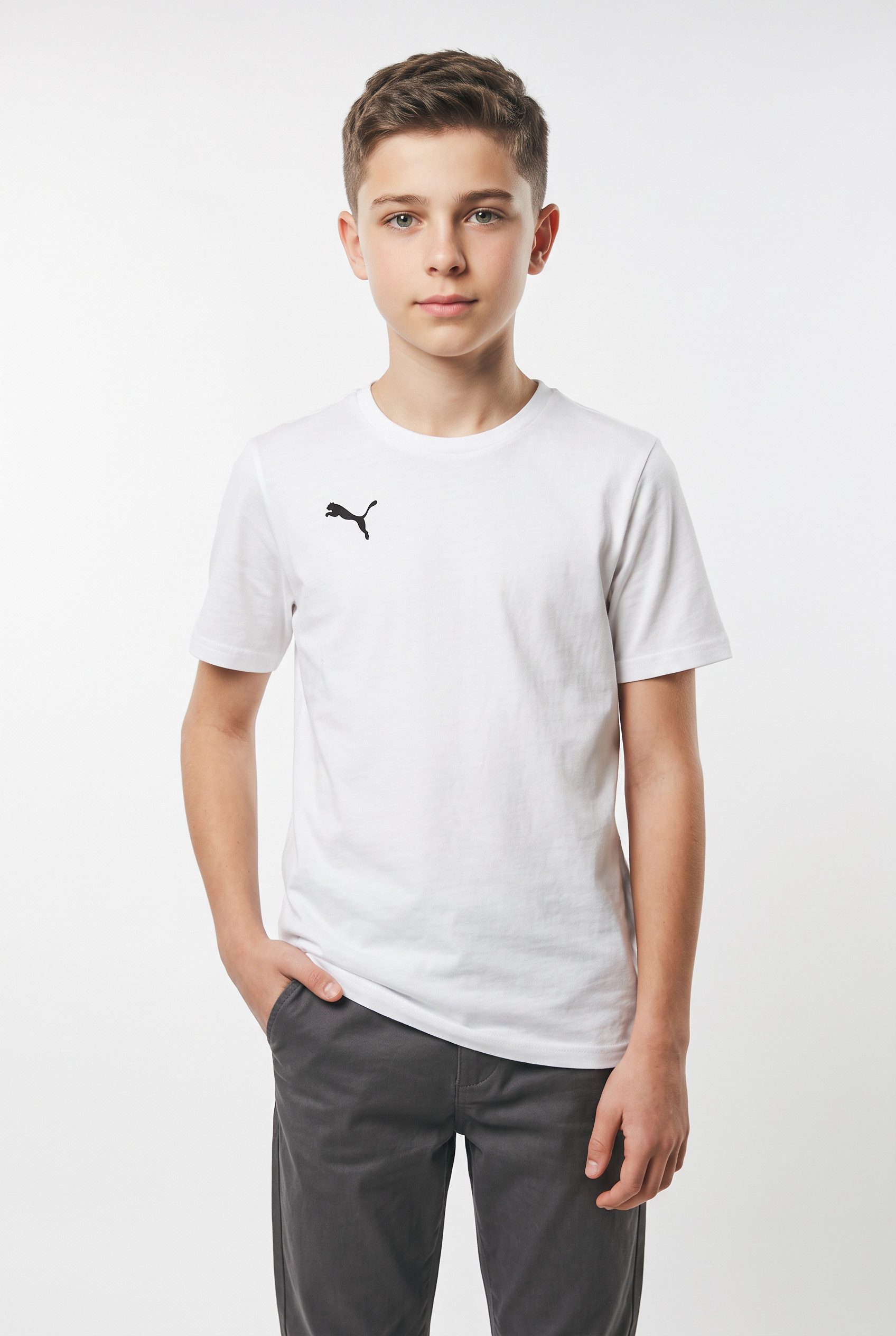 PUMA Trainingsshirt TEAMGOAL CASUALS TEE JR für Jugendliche, Kurzarm, für sportliche Aktivitäten