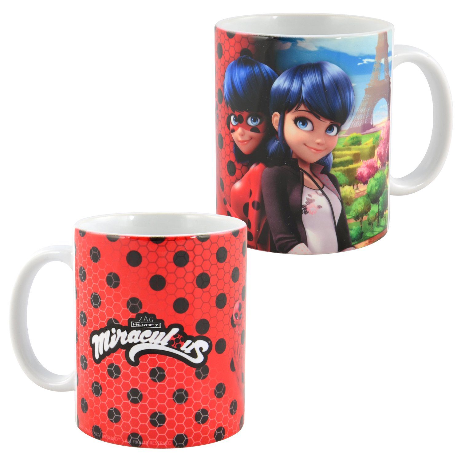 United Labels® Tasse Miraculous Tasse - Ladybug Kaffeebecher aus Keramik 320 ml, Keramik