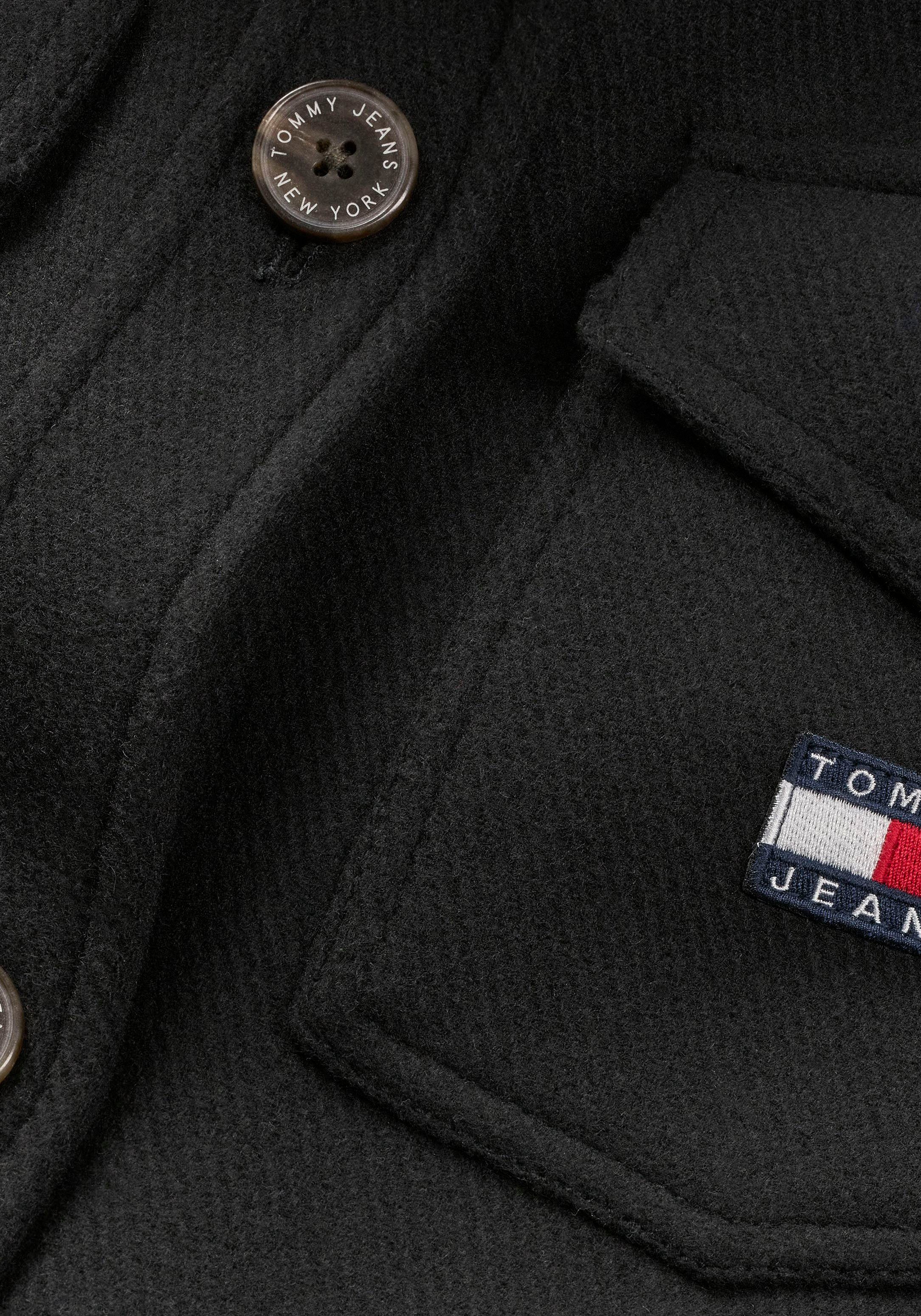 Tommy Jeans Tommy COAT TJW Jeans Markenlabel mit Kurzmantel WOOL