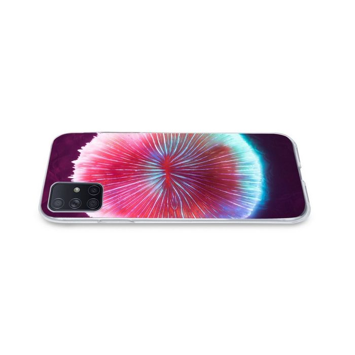 MuchoWow Handyhülle Neonfarbener Kreis Koralle Phone Case Handyhülle Samsung Galaxy A71 Silikon Schutzhülle CB11525