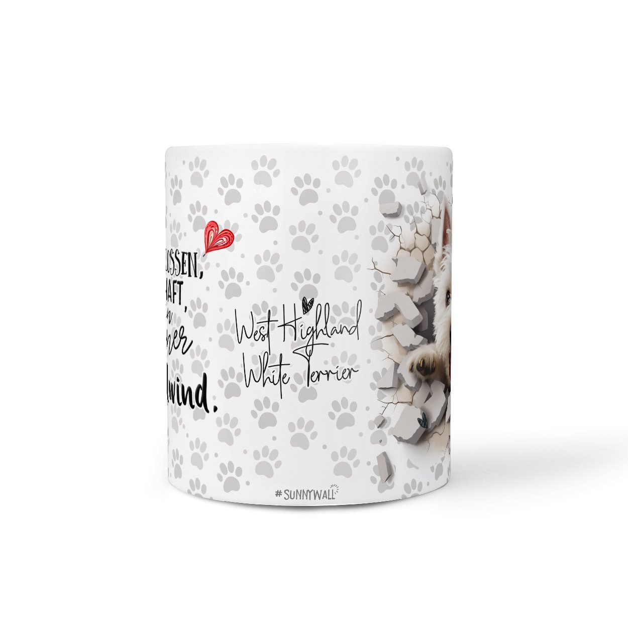 Sunnywall Tasse West Highland White Terrier - Hund Hunderasse - Geschenkidee, Keramik, inkl. Geschenkkarte