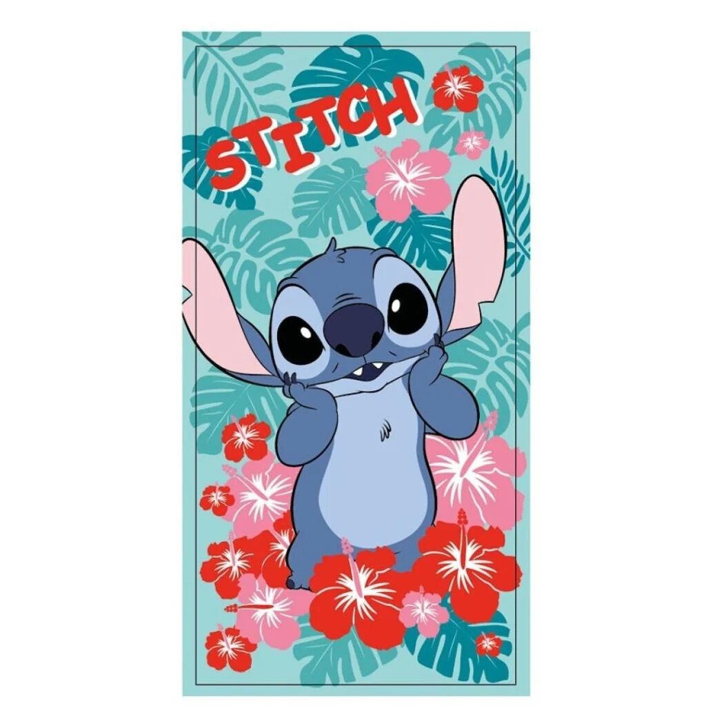 Lilo & Stitch Badetuch Lilo und Stitch in Bloom Badetuch, Strandtuch 70x140cm, 100% Polyester (1-St), Schnelltrocknend
