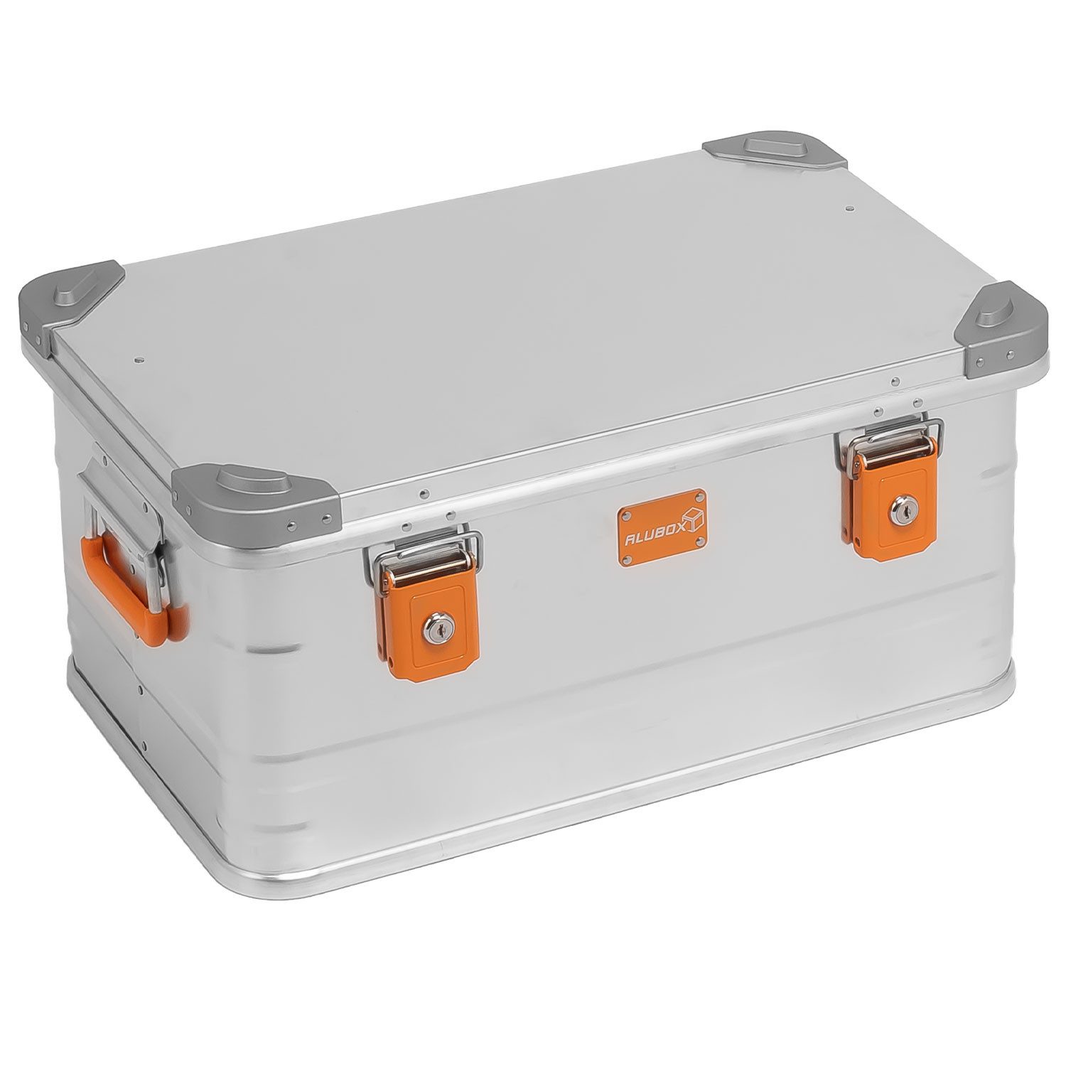 ALUBOX Aufbewahrungsbox Premium Alukiste 47 Liter (7 verschiedene Farben), leicht und formbeständig - Druckgussstapelecken - abschließbar