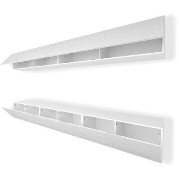 Domando Wohnwand Wohnwand Imperia M2, (5-St), Breite 300cm, Push-to-open-System, LED Beleuchtung, Hochglanz