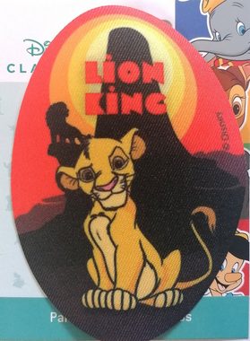 Disney Aufnäher Bügelbild, Aufbügler, Applikationen, Patches, Flicken, zum aufbügeln, Polyester, König der Löwen Lion King Simba Tier - Größe: 11 x 8 cm