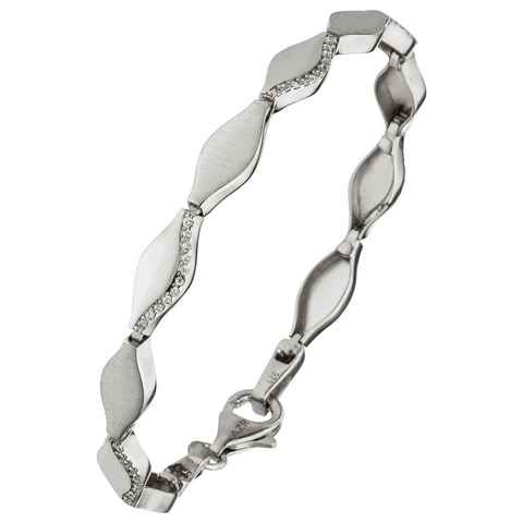 JOBO Armband, 925 Silber mit 55 Zirkonia 19 cm