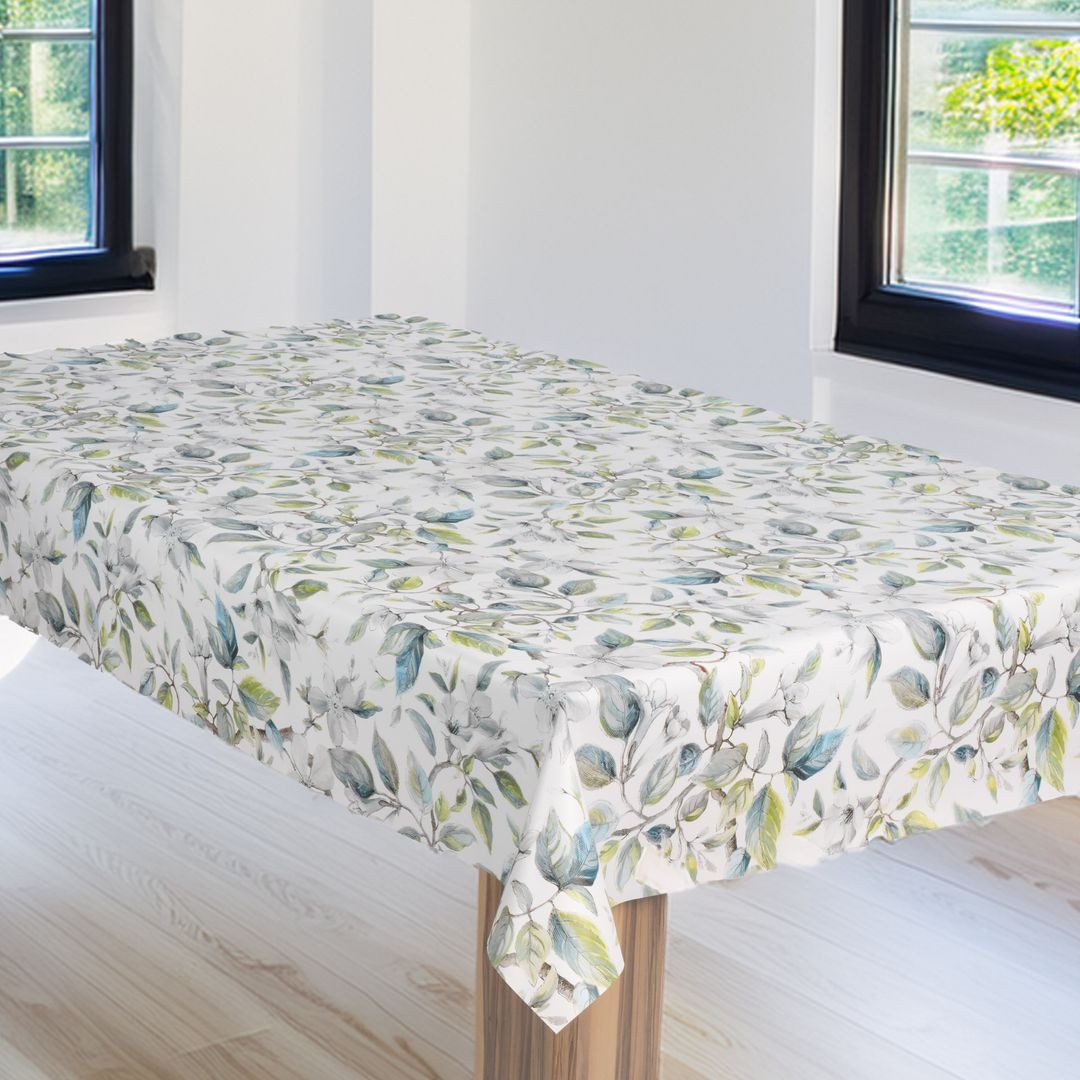 laro Tischdecke Wachstuch-Tischdecke Gartentischdecke Blumen Weiß günstig online kaufen