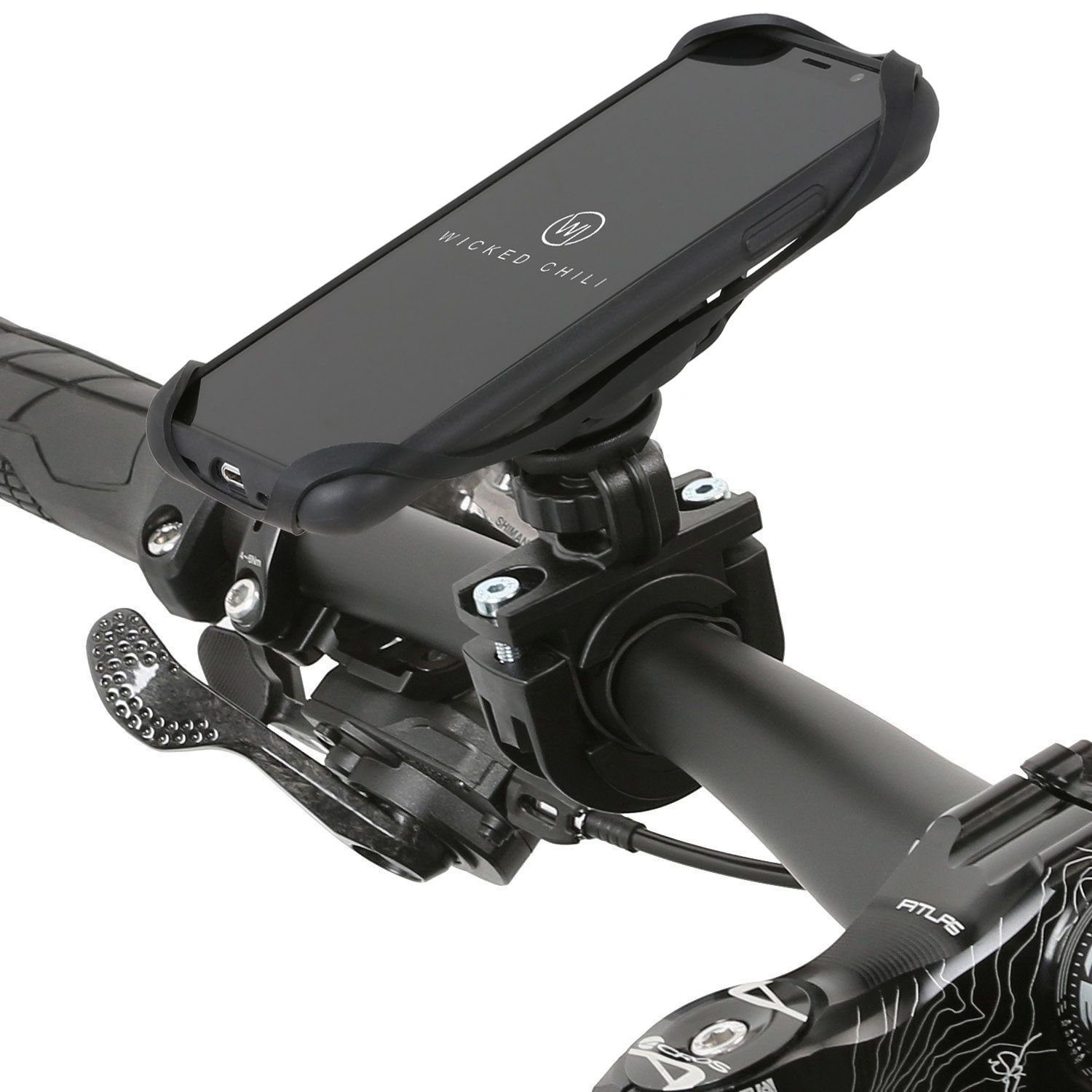 Wicked Chili iPhone 12 Pro Max Motorrad Fahrrad Handy Bike Halterung QuickMOUNT 