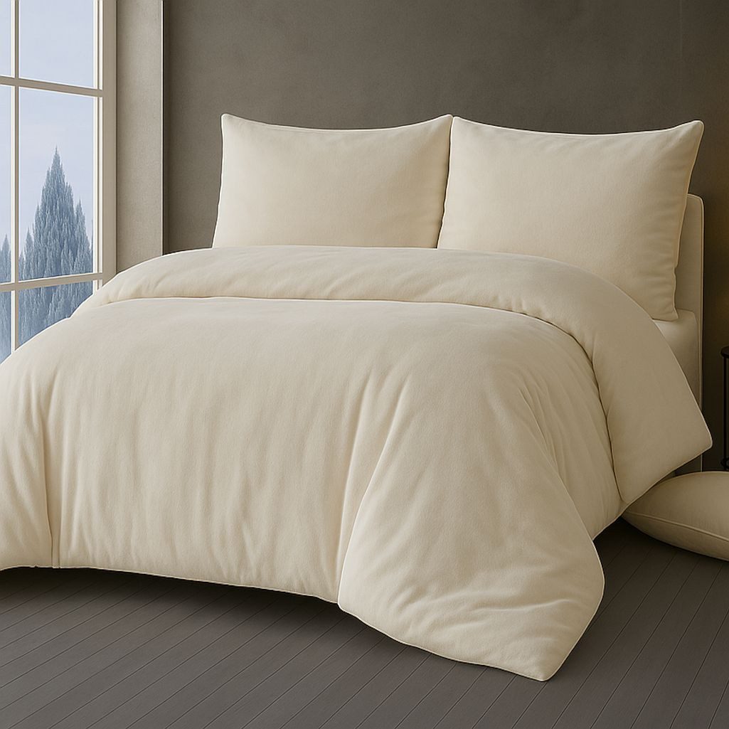 Malika Bettwäsche Cashmere-Touch Fleece, weiche, warme Winterbettwäsche, Cashmere Touch, 3 teilig, Flauschig warmes Teddy-Plüsch