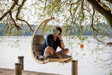 Amazonas Hängesessel Hängesessel Swing Chair anthracite + Sitzkissen + Schwingfeder