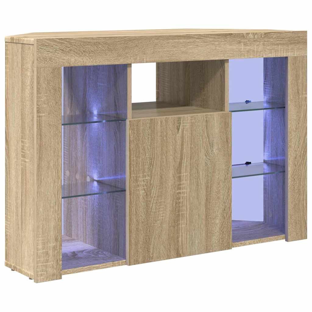 vidaXL TV-Schrank Eck-LED-TV-Schrank 100x40x68cm Sonoma-Eiche Holzwerkstoff (1-St)