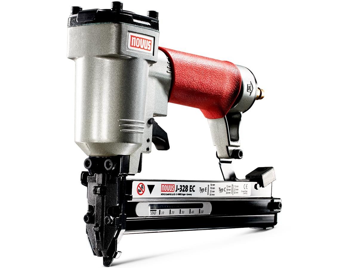 NOVUS Druckluft-Tacker J-328, (Set, 2 tlg., inklusive Koffer), Max. Betriebsdruck 8 bar