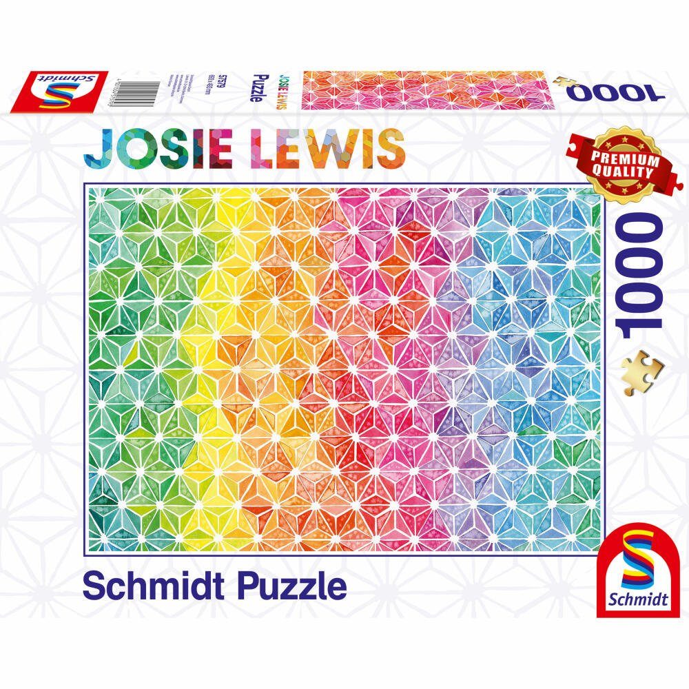 Schmidt Spiele Puzzle Kunterbunte Dreiecke Josie Lewis 1000 Teile, 1000 Puzzleteile