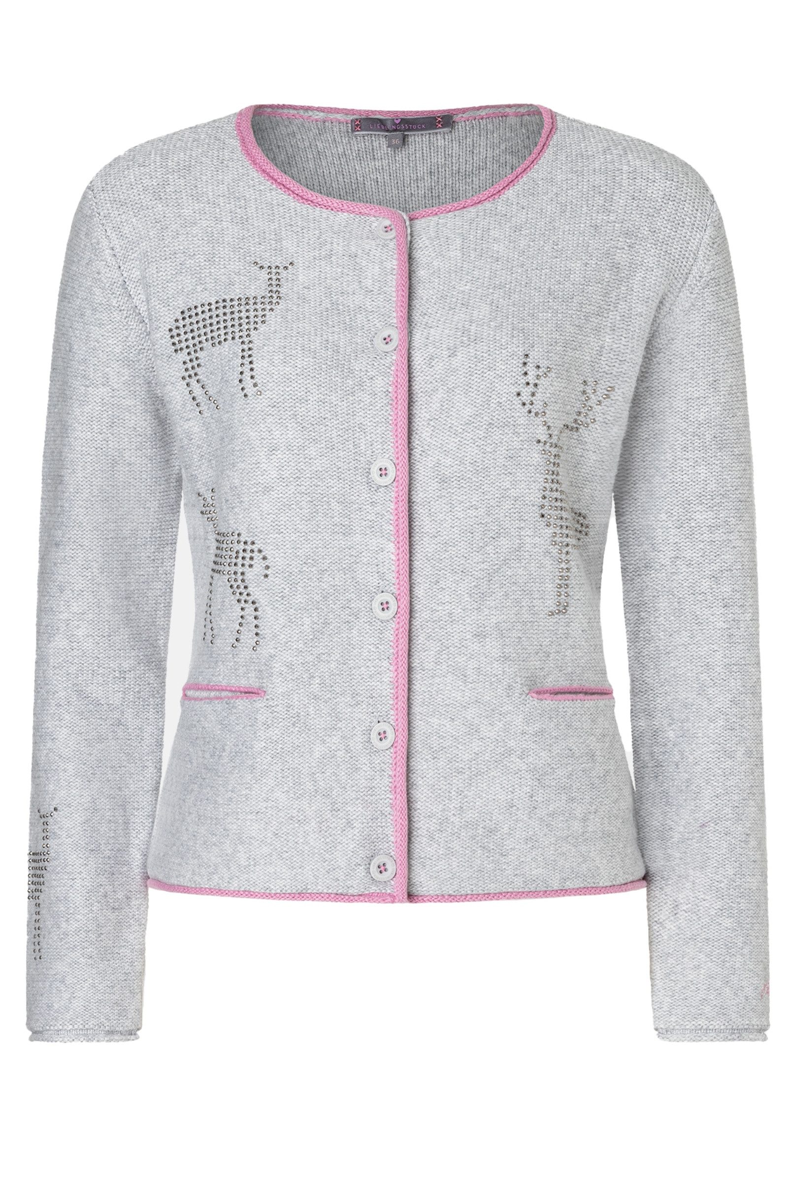 Lieblingsstück Trachtenstrickjacke Trachten Strickjacke - ZOFIA - light sil günstig online kaufen