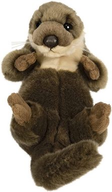 Uni-Toys Kuscheltier Otter Rückenschwimmer - 26 cm (Länge) - Plüsch-Otter - Plüschtier, zu 100 % recyceltes Füllmaterial