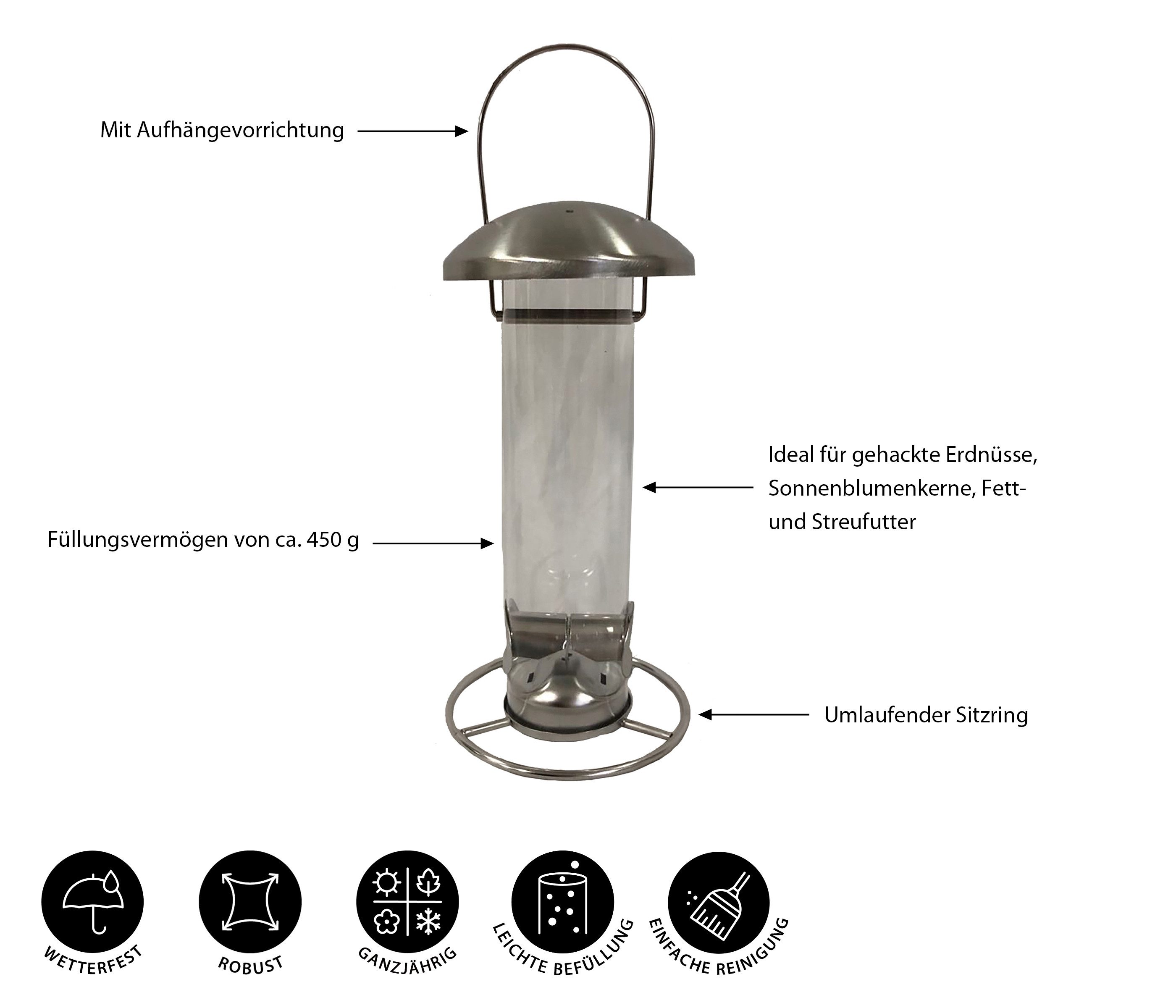 Dehner Vogelhaus Futtersäule Casetta, 28 x günstig online kaufen