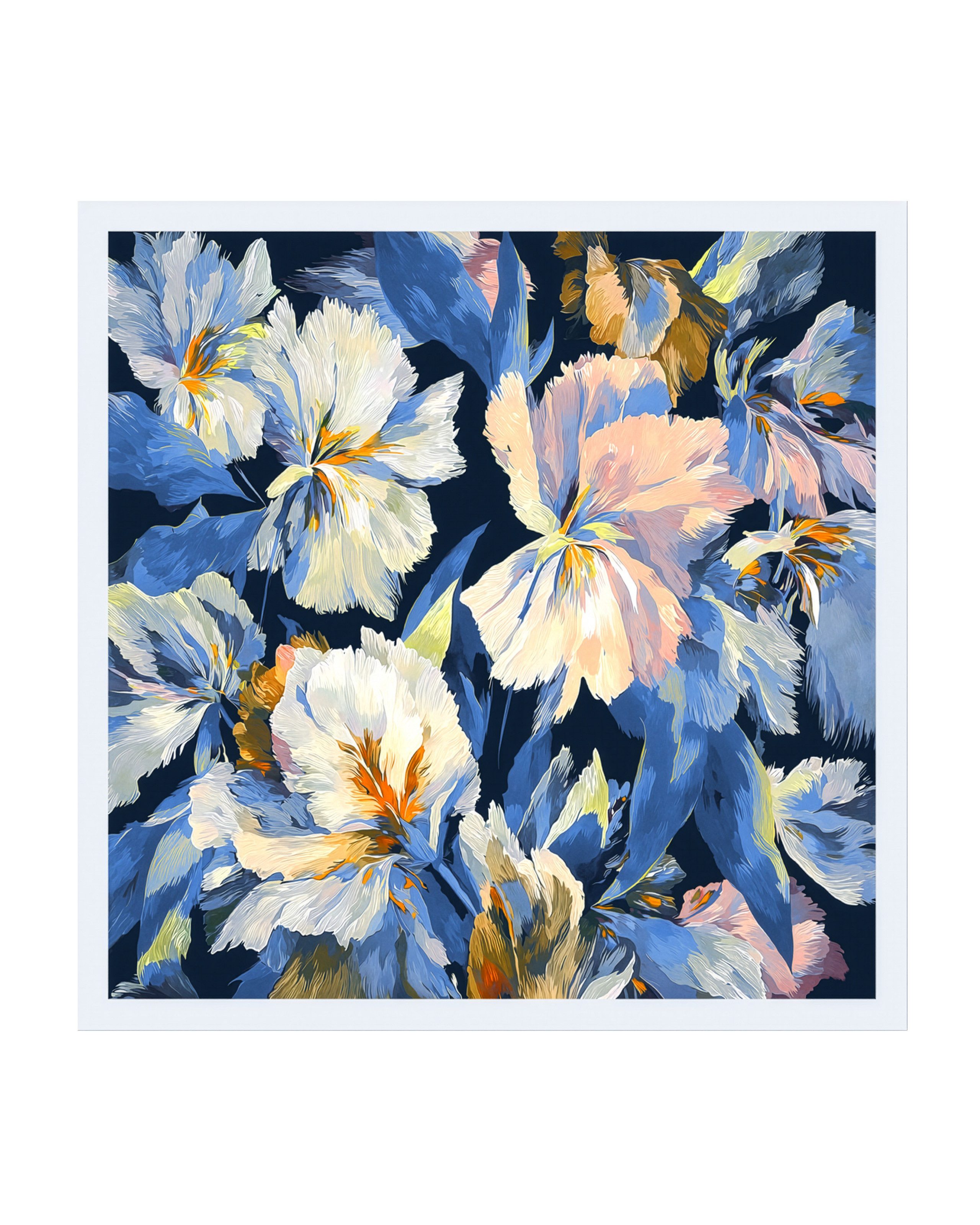 MayTree Seidentuch Premium quadratisch 64x64cm, Azurblüte, (Stück), 100% Maulbeerseide