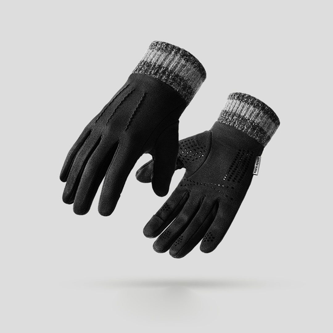 FIDDY Arbeitshandschuhe Warme Handschuhe, rutschfeste Handfläche und Florwärmespeicher Sportliches Design mit hervorragendem Grip