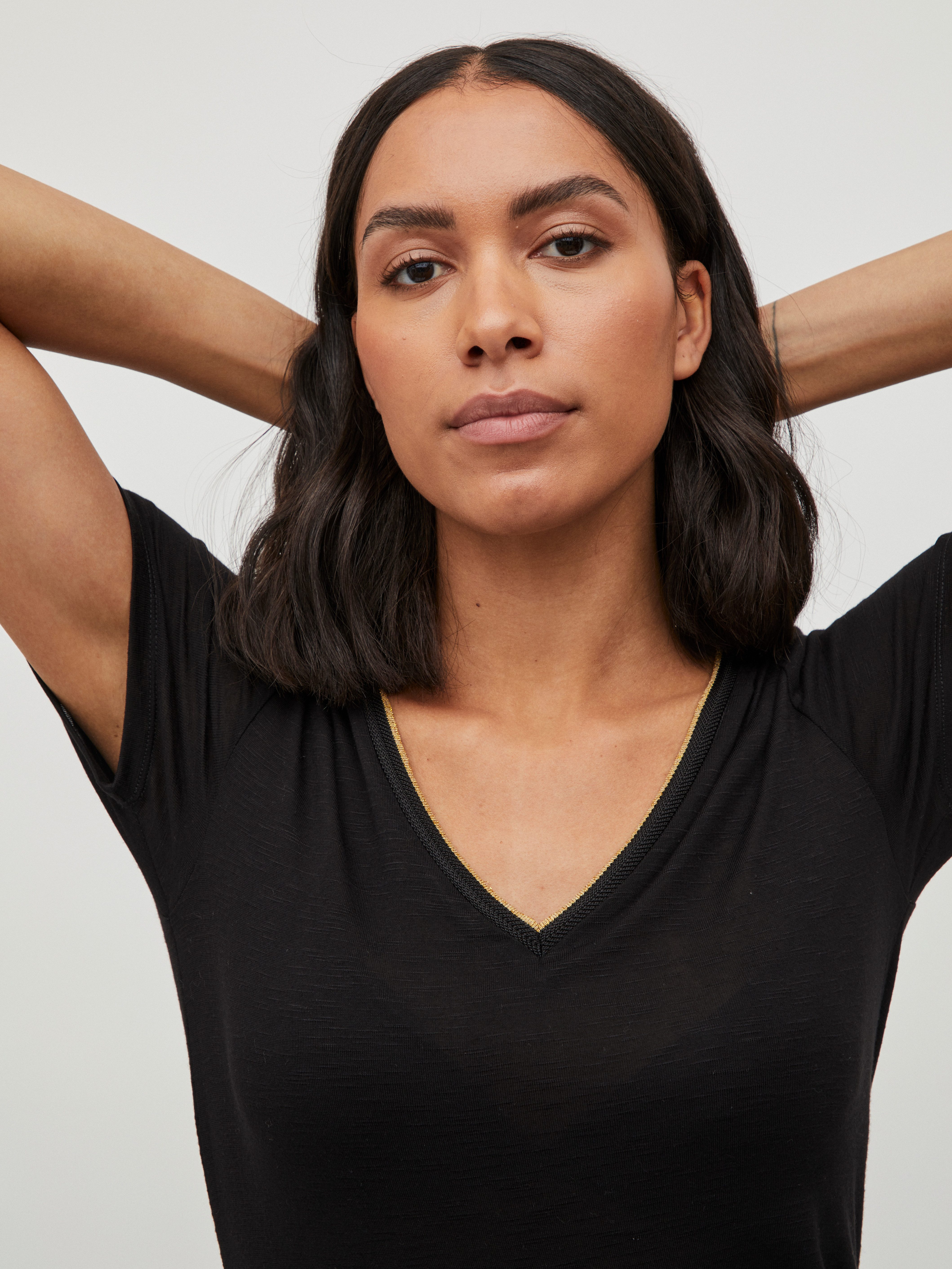 Vila T-Shirt VINOEL S/S TOP - NOOS Viskosemischung, regular fit