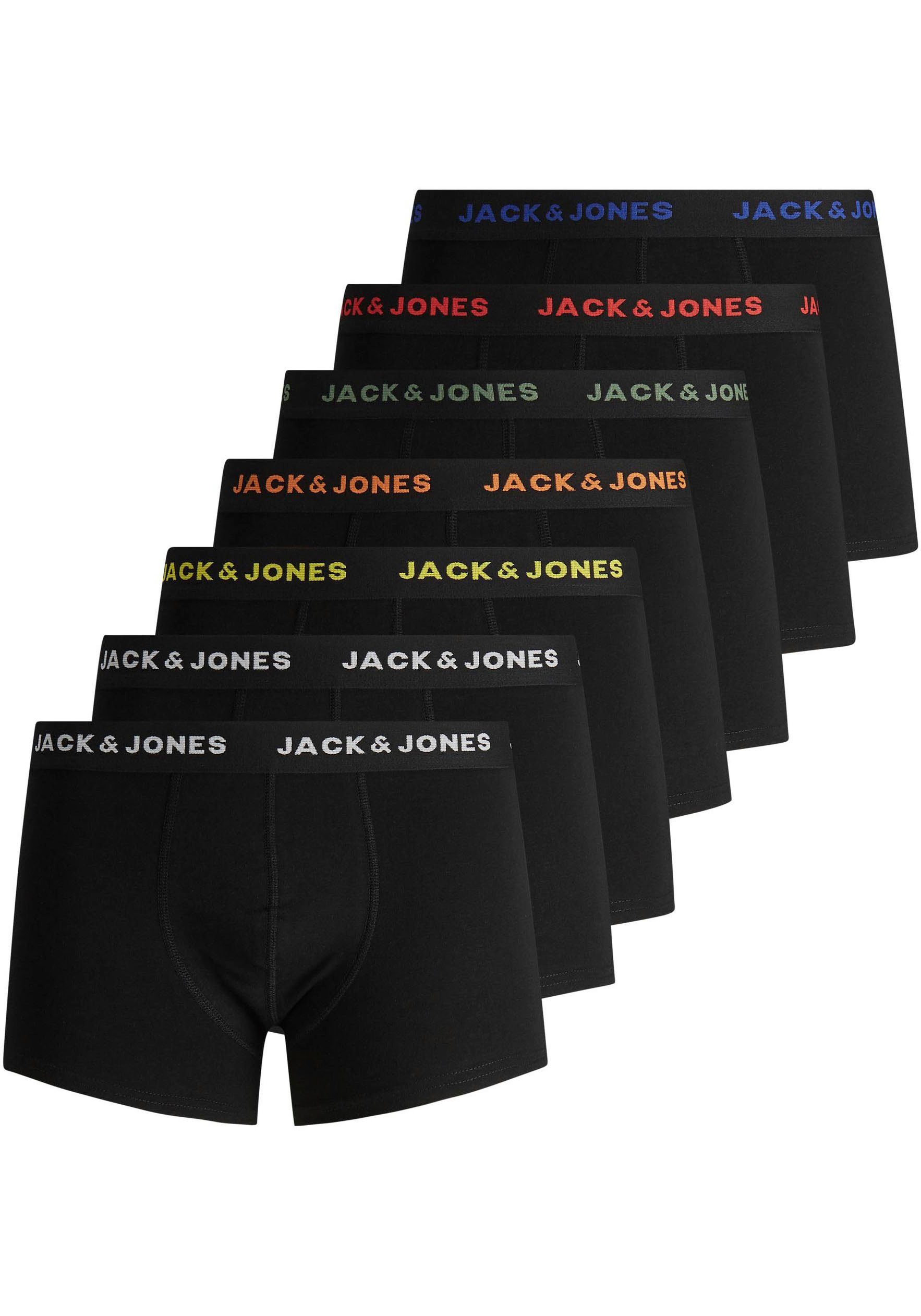 Jack & Jones Junior Trunk JACBASIC elastisch und bequem im 7er Pack (Packung, 7-St) unifarben, modisch, eng, Jersey