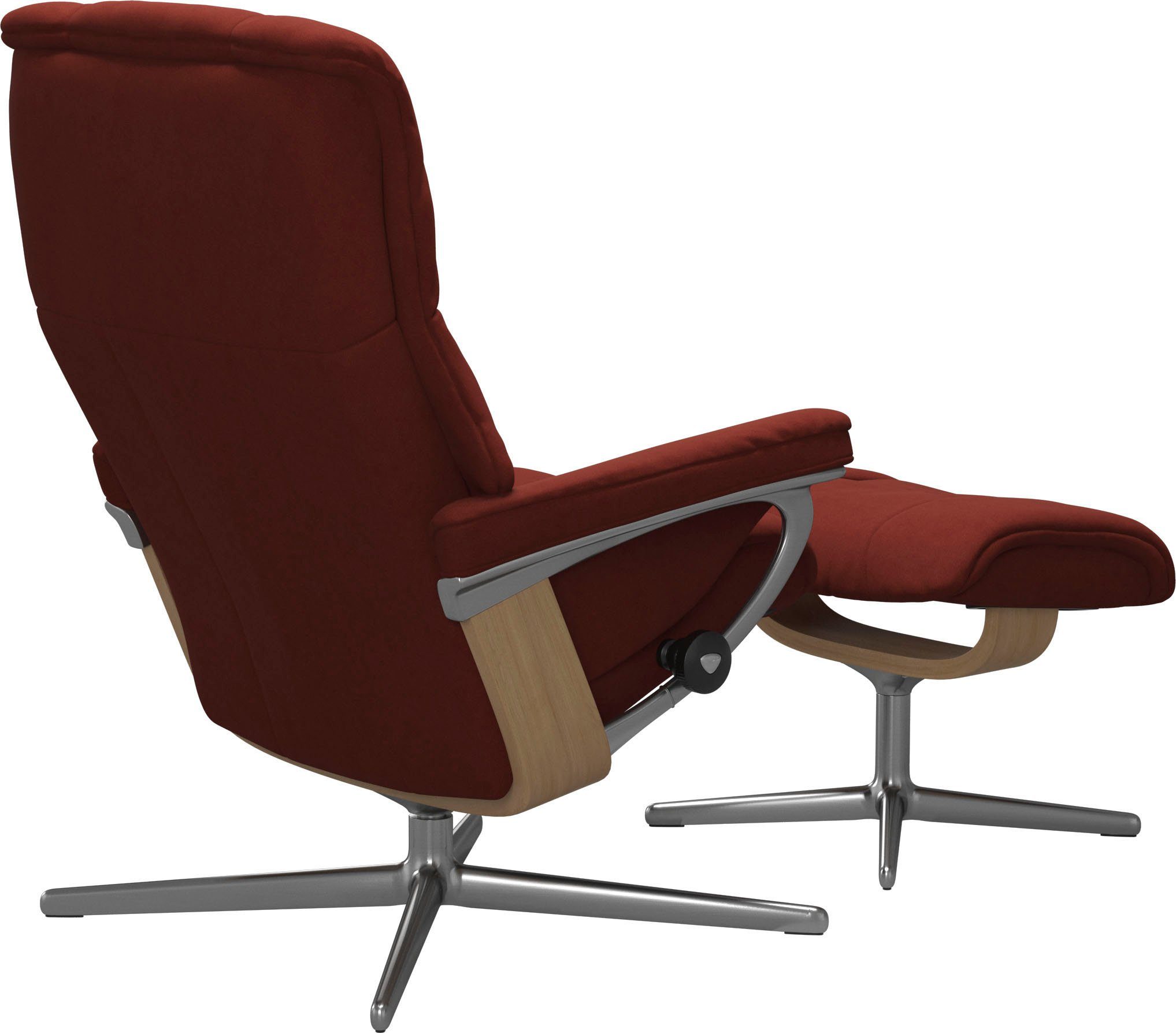 Stressless® mit mit Hocker), Größe mit M Cross Mayfair & L, Relaxsessel Relaxsessel Holzakzent Hocker, Base, Eiche (Set, S,