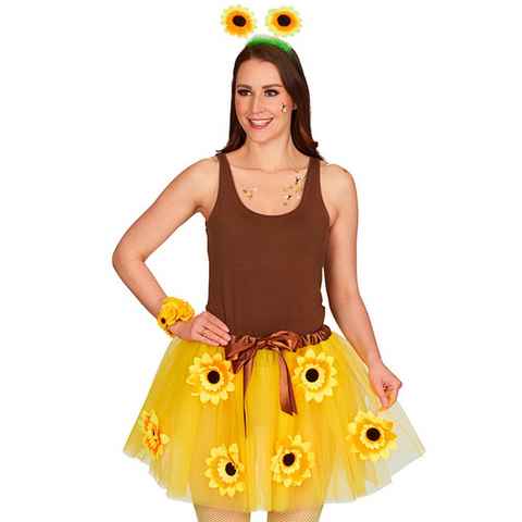 Das Kostümland Kostüm Sonnenblumen Petticoat für Damen - Gelber Rock