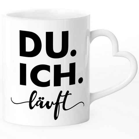 SpecialMe Tasse Tasse mit Herz-Henkel Liebesspruch Du Ich Läuft Geschenk-Idee Liebe Valentinstag Freund/Freundin/Partner SpecialMe®, Keramik