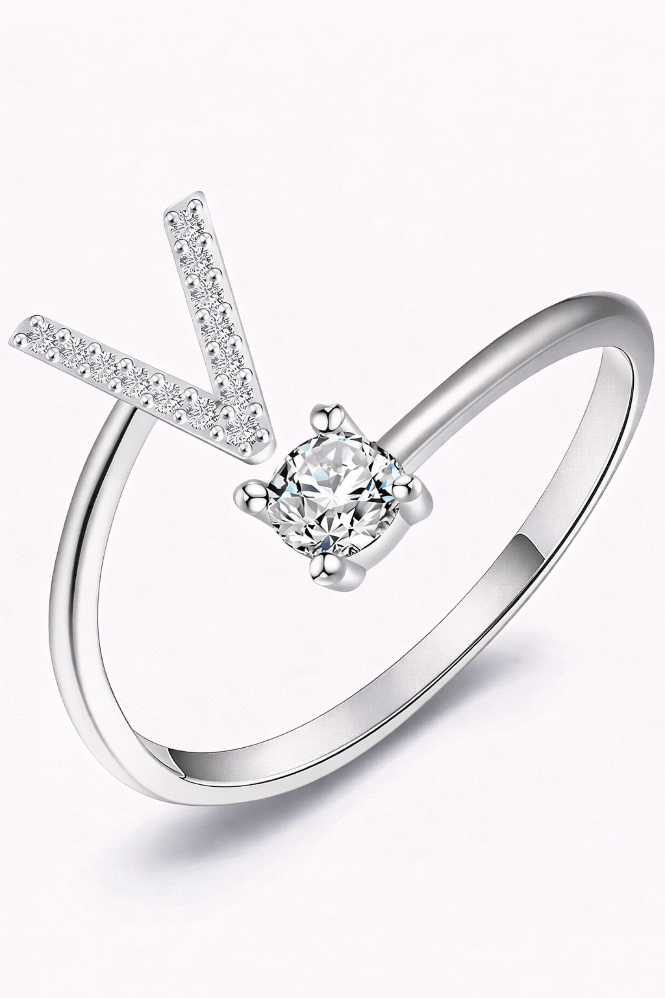 S&T Design Fingerring Buchstaben Ring Damen 14K Gold Vergoldet Silber Verstellbar Wasserfest (Goldring Geschenke für Frauen Freundin Mädchen Schmuck, 1-tlg., Buchstabenring), Damenring langlebigem Edelstahl Verstellbare Größe 50 - 60 Modeschmuck