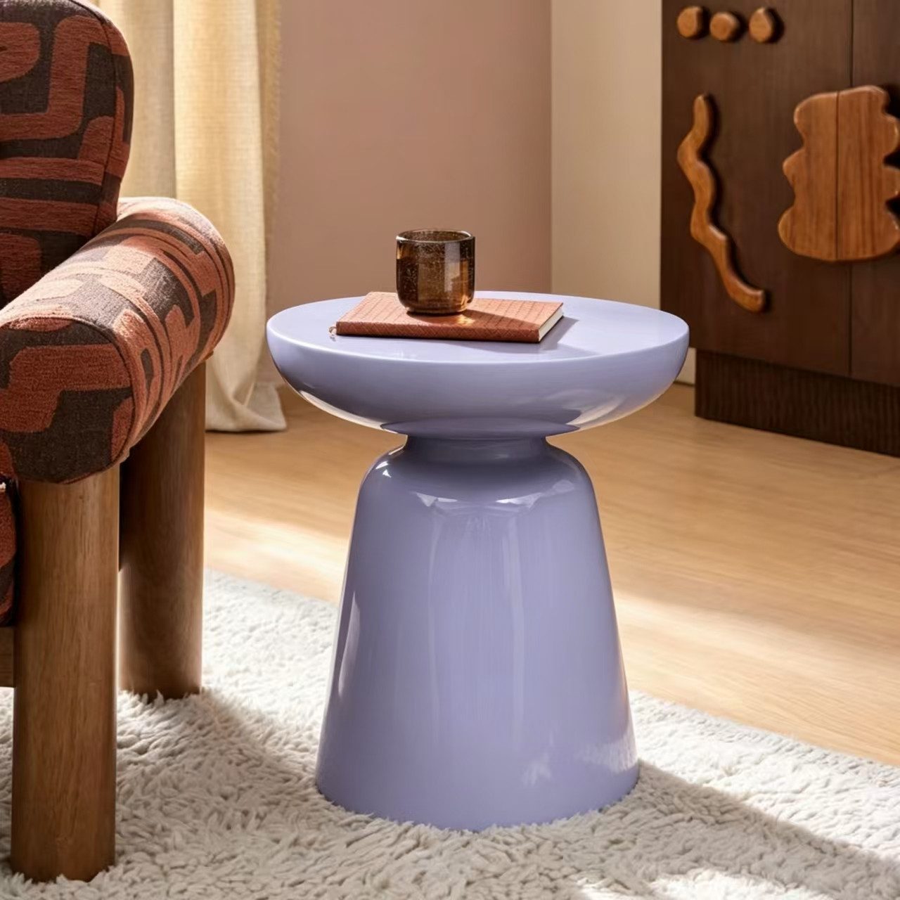 WILLIAMSPACE Couchtisch Meta Runder Beistelltisch aus Fiberglas, Moderner Design-Tisch (1 St) – Bild 5 von 5