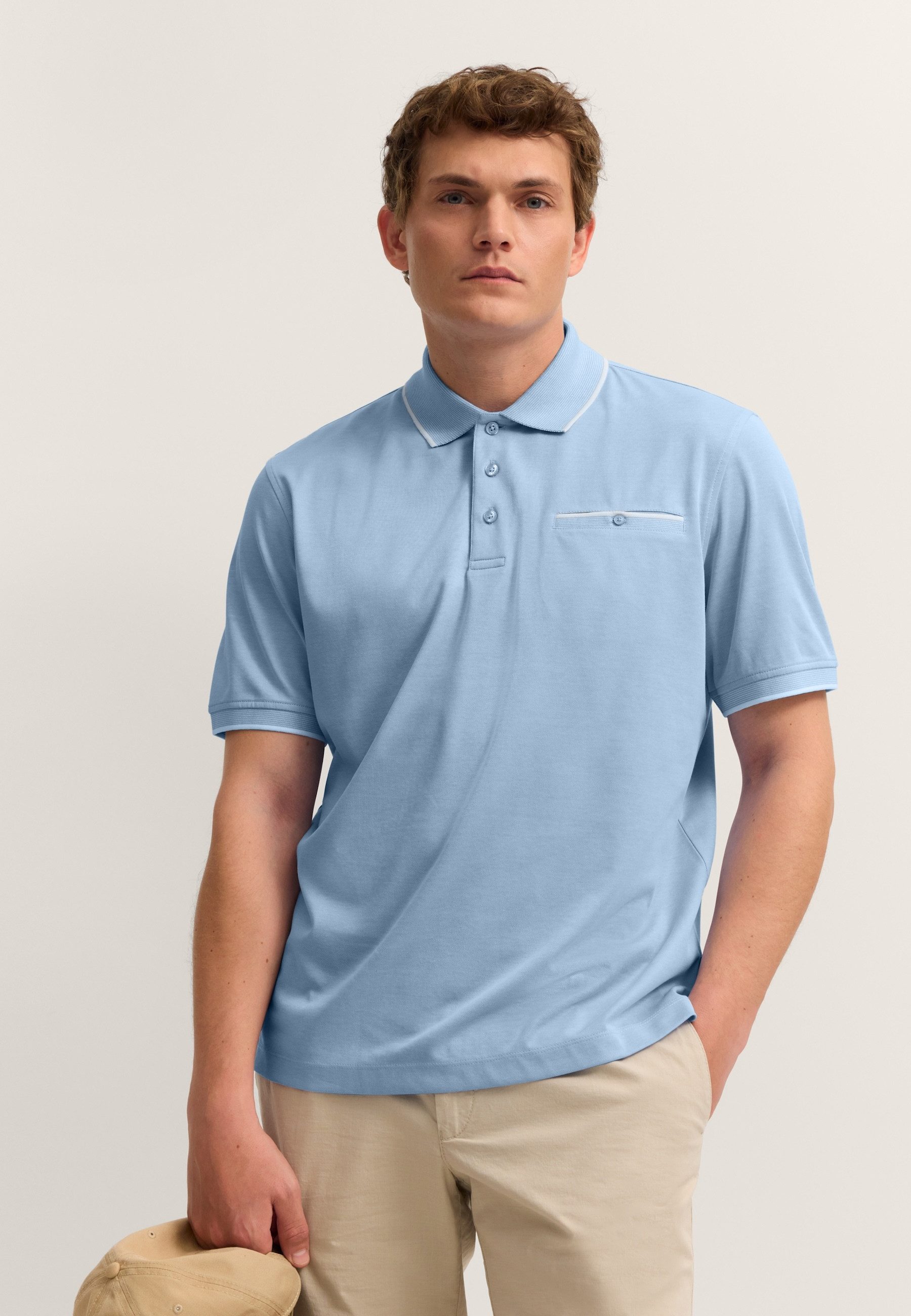 bugatti Poloshirt Modern Fit mit einer Brusttasche
