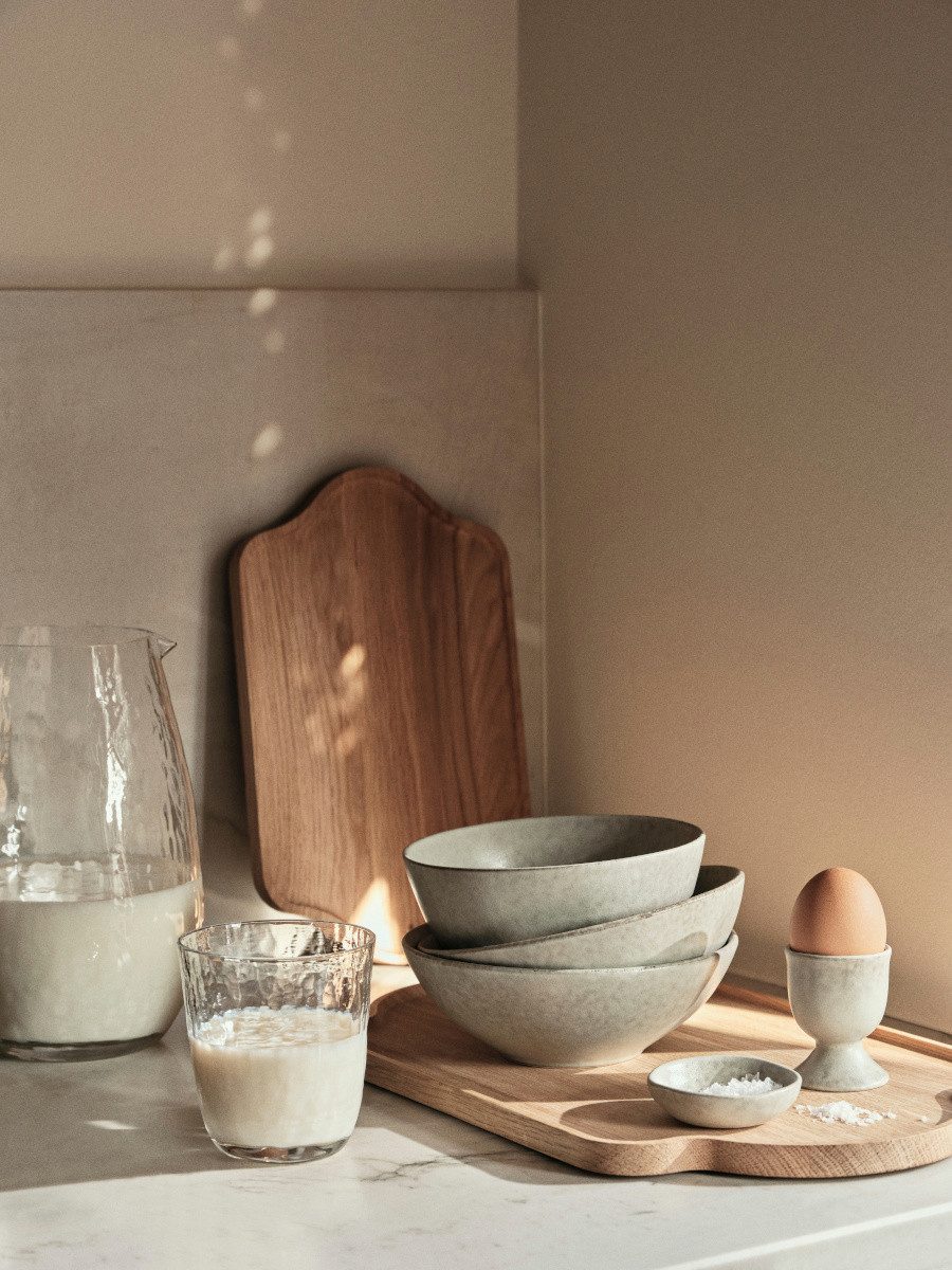 Broste Copenhagen Nordic Sand Becher Ohne Henkel – 0,25 L, Steinzeug, Handgefertigt, Beige