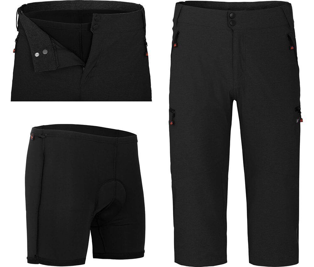 Fahrradhose PORVOO Capri (mit gepolsterter Innenhose) günstig online kaufen