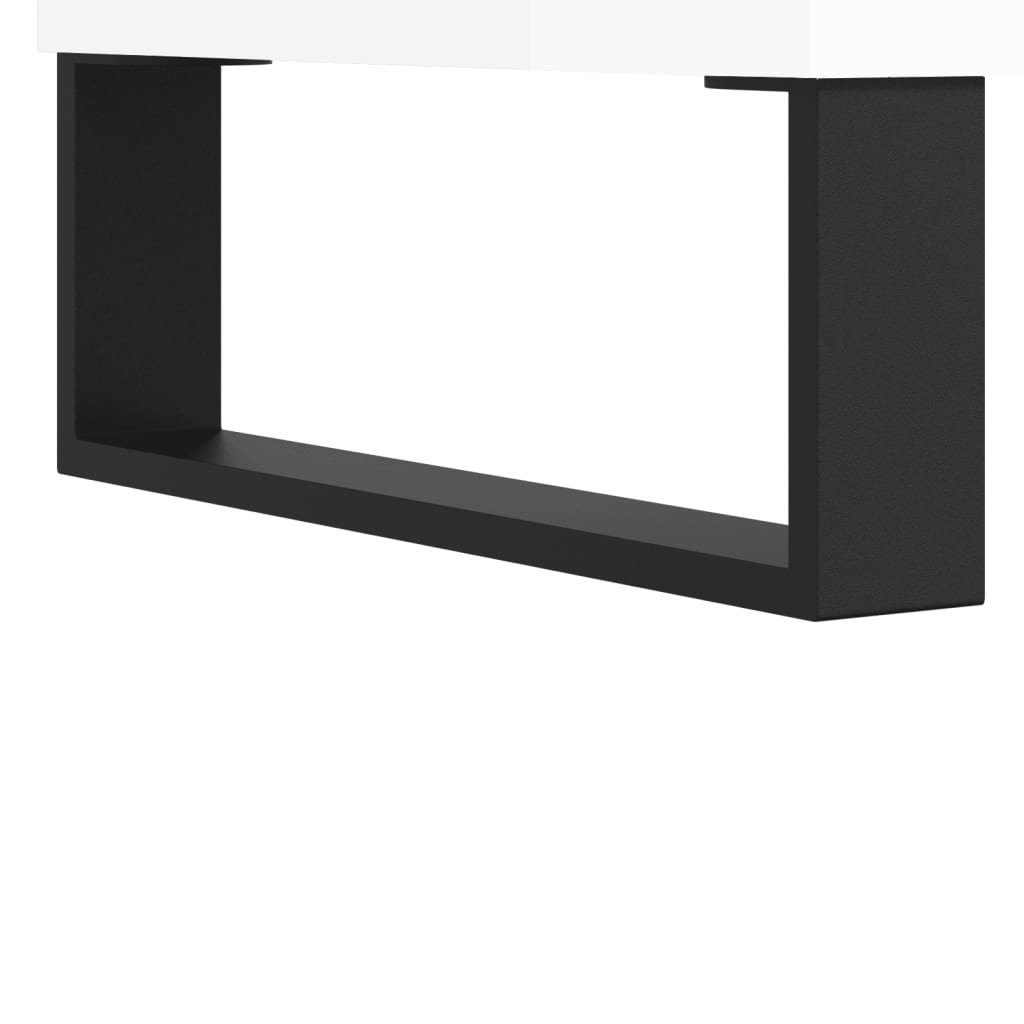 Hochglanz-Weiß 1-tlg. 84,5x38x89 Media-Regal vidaXL cm Plattenschrank Holzwerkstoff,