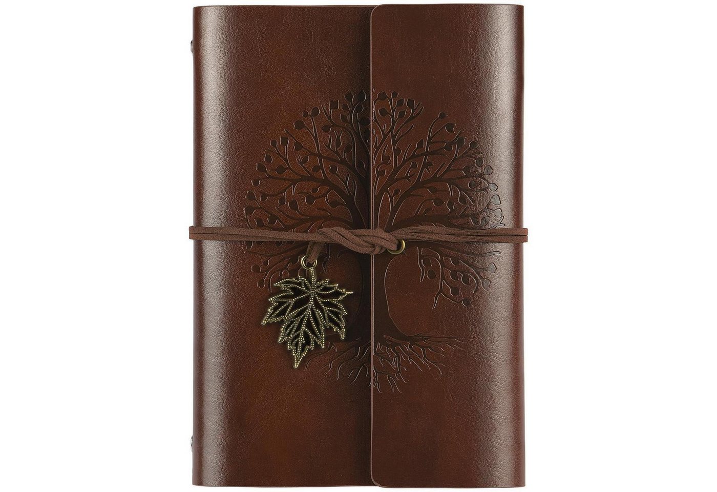 LuxusKollektion Reisetagebuch PU Leder Notizbuch A6 Liniert Vintage Rotbraun
