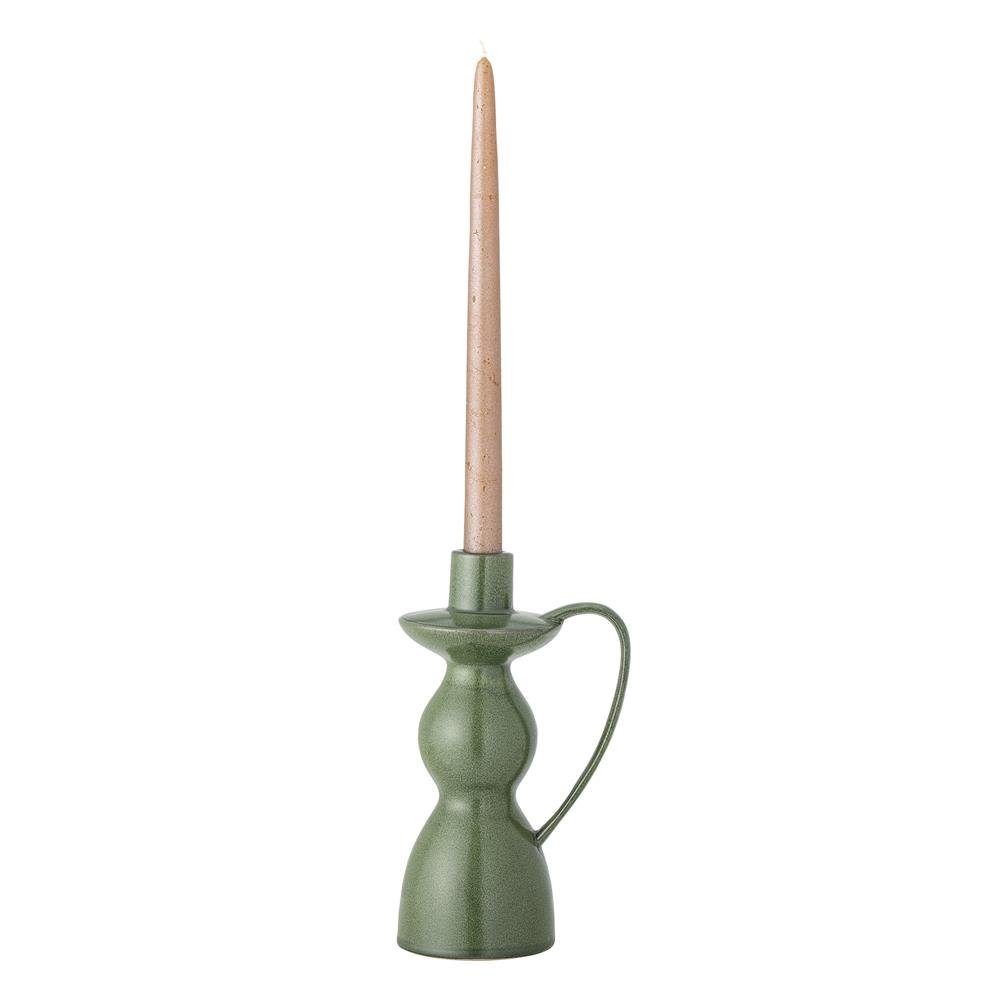 Bloomingville Kerzenständer Fija, Grün Steingut 22,5cm stylisches dänisches Design