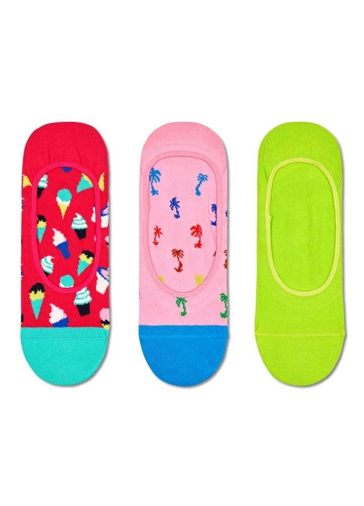 Happy Socks Socken Tagessocke No Show Liner Ice Cream (Eiscreme) grün/pink/magentarot
