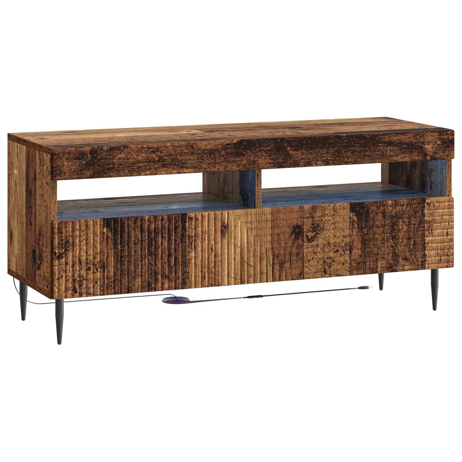 vidaXL TV-Schrank LED-TV-Schrank Altholz Holzwerkstoff