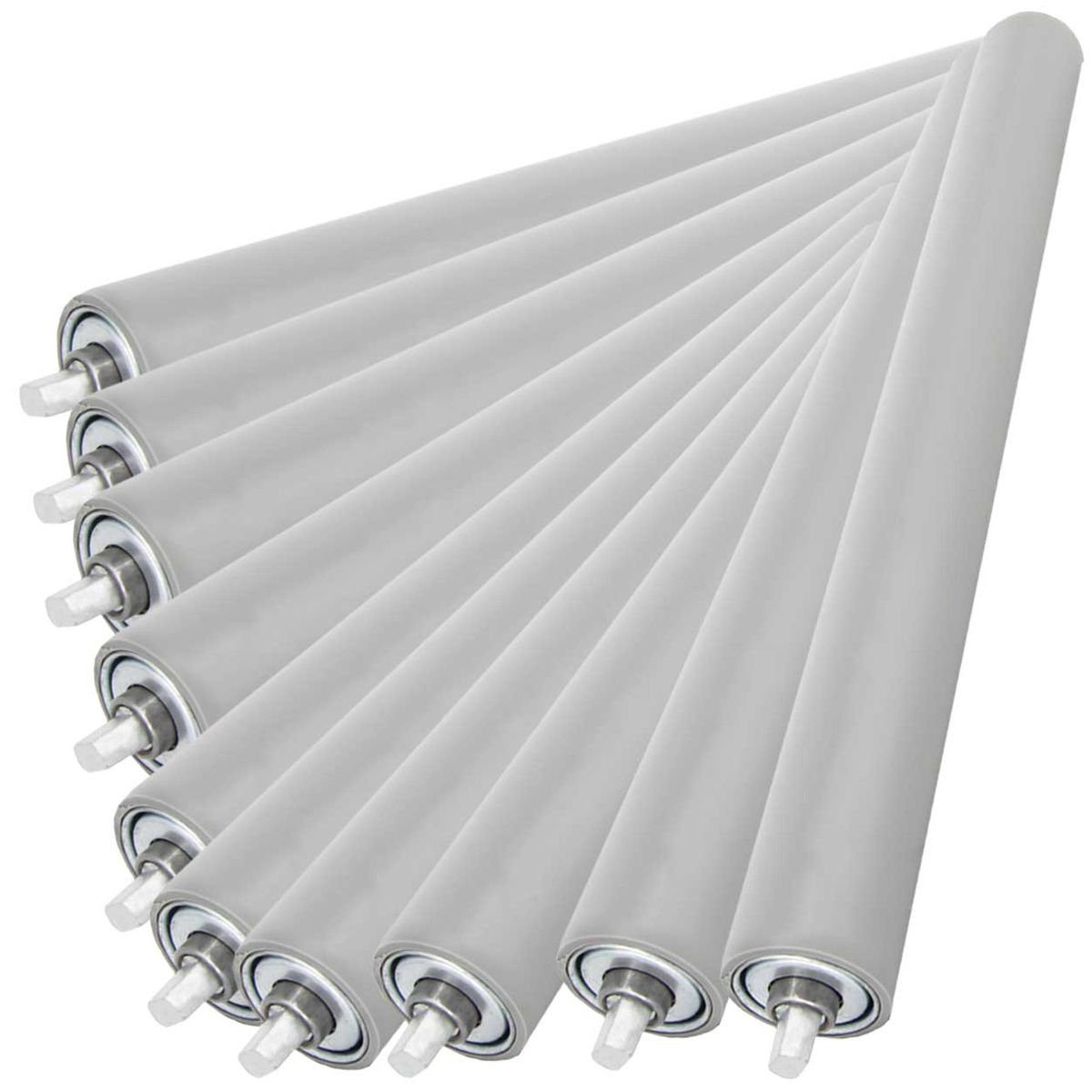 SCHMIDT systemprofile Profil 10x Tragrolle 400mm Ø 42mm Stahl Rolle für Rollenbahn