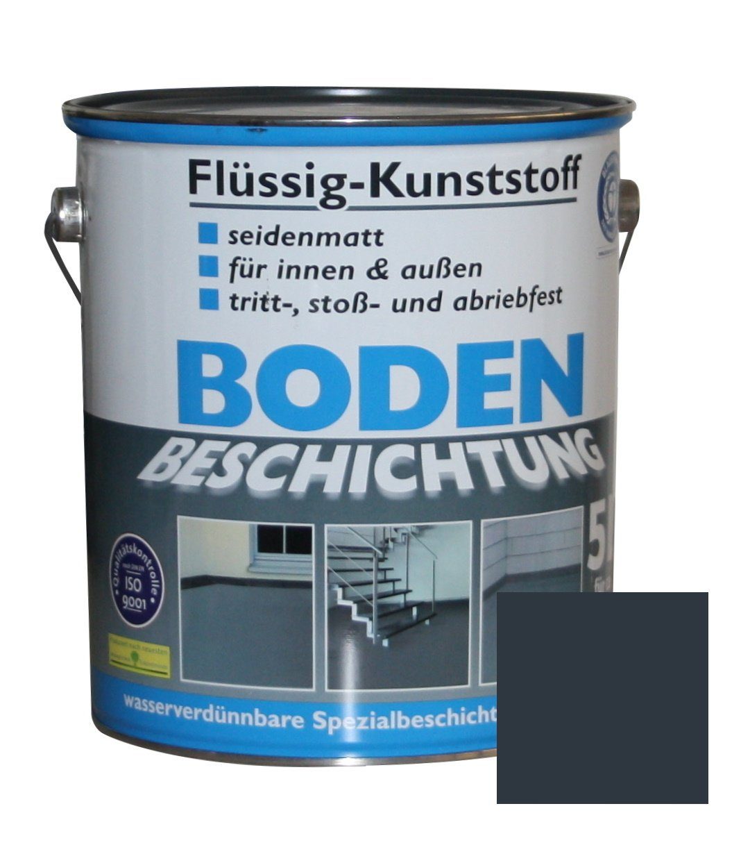 Wilckens Farben Bodenversiegelung, Flüssig-Kunststoff 5 L Bodenbeschichtung Anthrazitgrau - RAL 7016