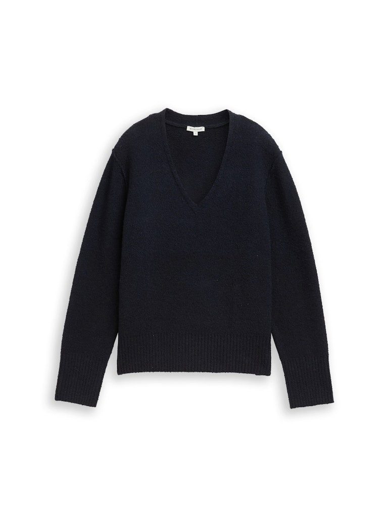 TOM TAILOR Strickpullover knit boucle v-neck