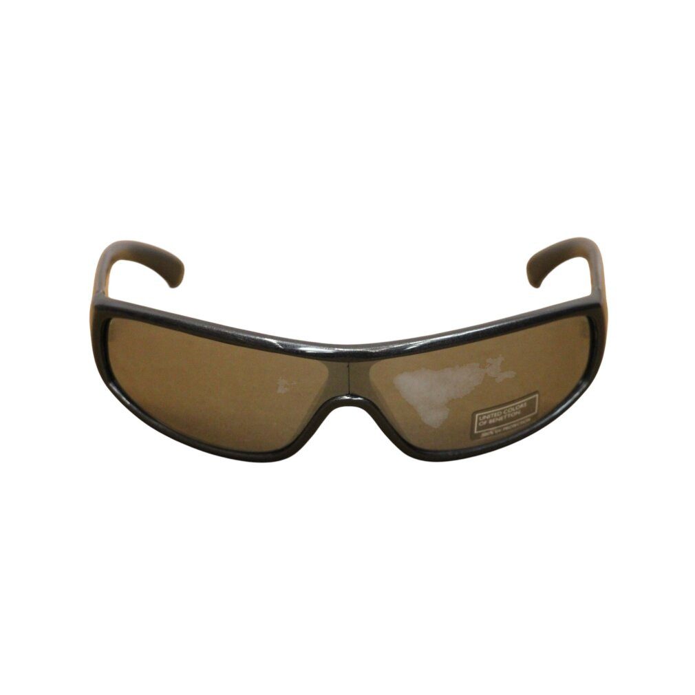 United Colors of Benetton Sonnenbrille Vereinigte Farben der Sonnenbrille Metallic Grau Wraparound Unisex