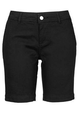 LASCANA Bermudas zum Krempeln, aus elastischer Baumwolle, kurze Hose, Shorts