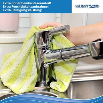 Das Blaue Wunder® Geschirrtuch EXTRA aus Bambusfasern für Küche und Haushalt, (5-tlg., Set: 60 x 40cm), Reinigen und Trocknen, Waschbar bis 95°C