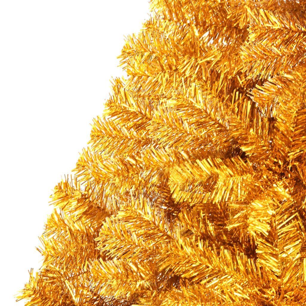 furnicato Künstlicher Weihnachtsbaum Gold cm PET 180 Halb-Weihnachtsbaum mit Künstlicher Ständer