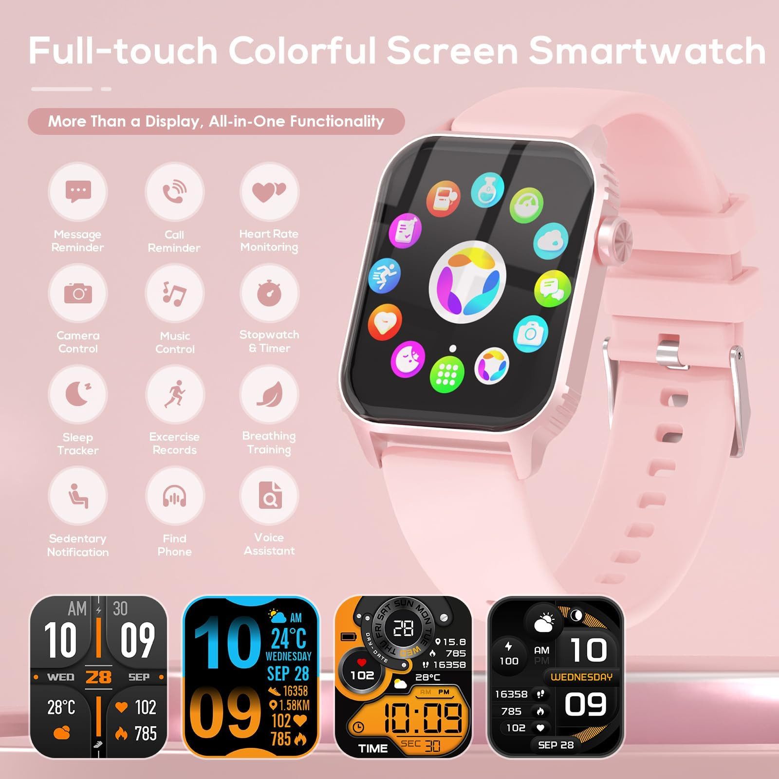 Forrlite 2026 Neues Smartwatch Damen Herren&kabellose Bluetooth-Kopfhörer Set Smartwatch 1.85'' HD Fitnessuhr,Smart Watch for Women mit 200+ Sportmodi,Fitness Tracker mit Herzfrequenz,SpO2,Schrittzähler & Schlafmonitor,IP68 für iOS Android