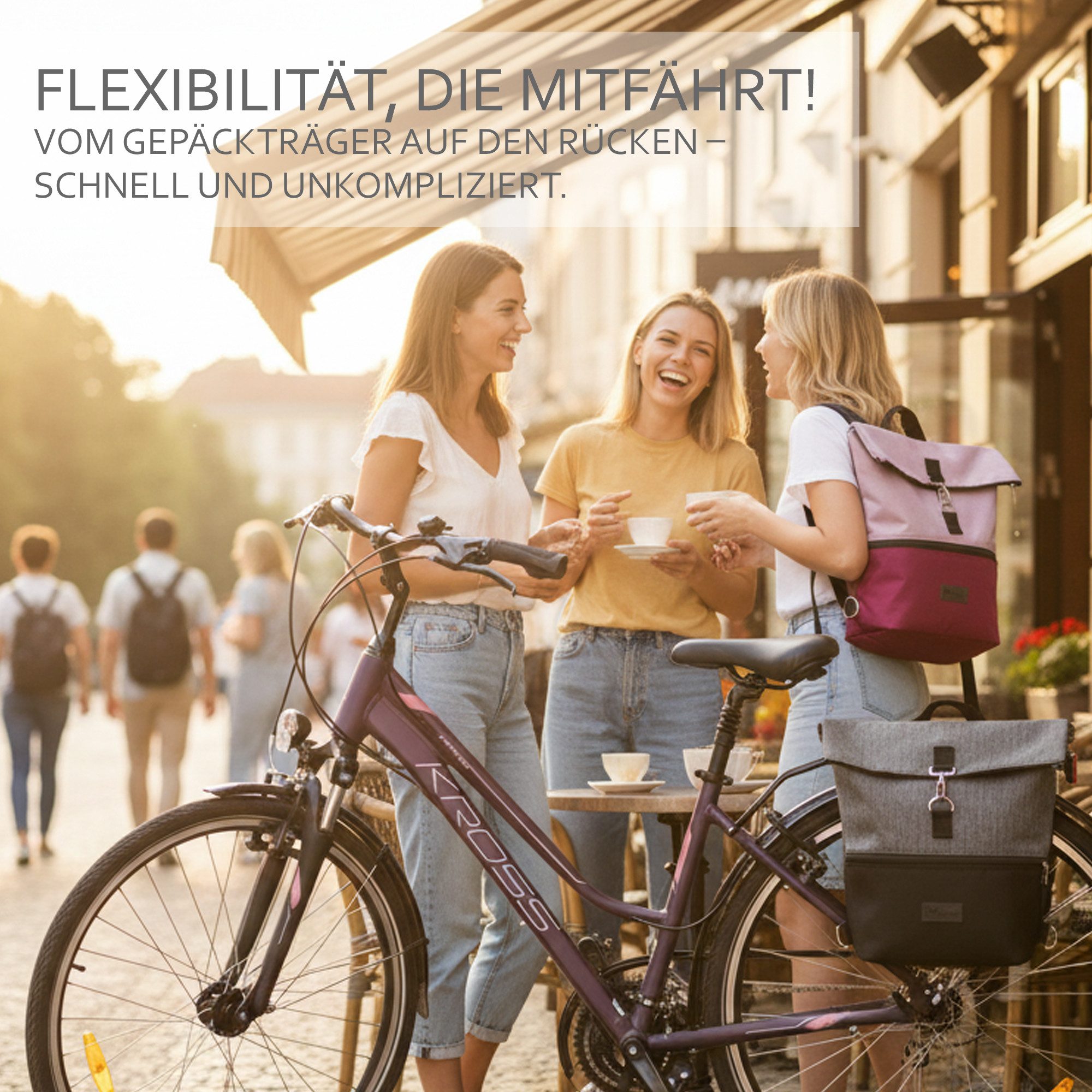 BambiniWelt by Rafael K. Fahrradtasche Fahrradtasche Gepäckträgertasche Rucksack Fahrradrucksack, Gepäckträgertasche/Fahrradrucksack