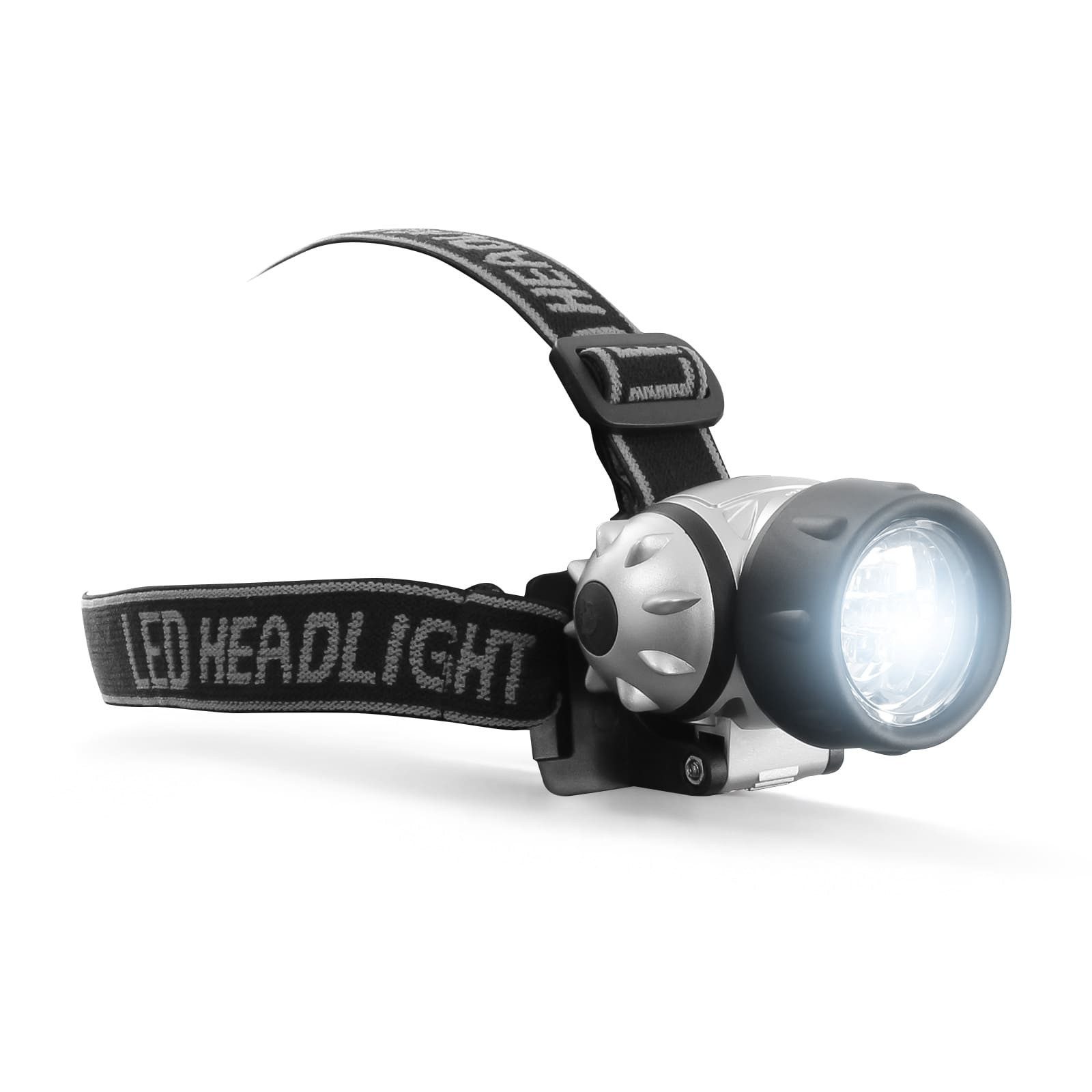 EAXUS LED Stirnlampe LED Stirnleuchte/Kopflampe mit 7 LEDs, Dimmbar über 3 Leuchtmodi, Wasserfest nach IP44